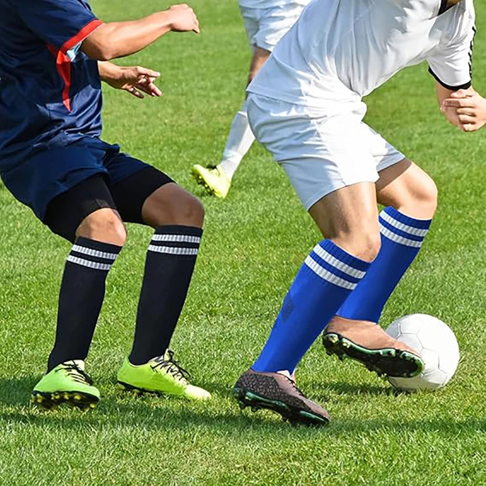 Striped Cuff Football Socks with Adult and Child Size Options