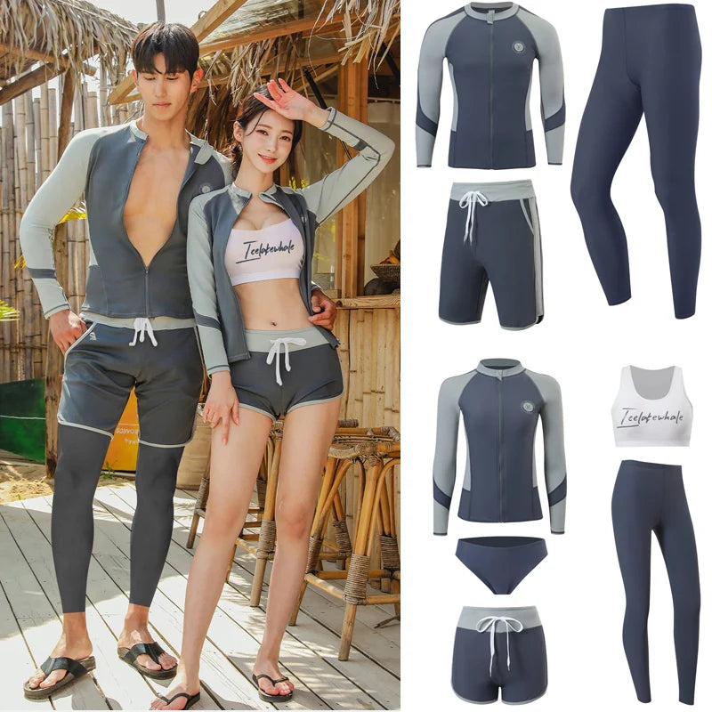 Family Long Sleeve Rash Guard Swimwear Selection