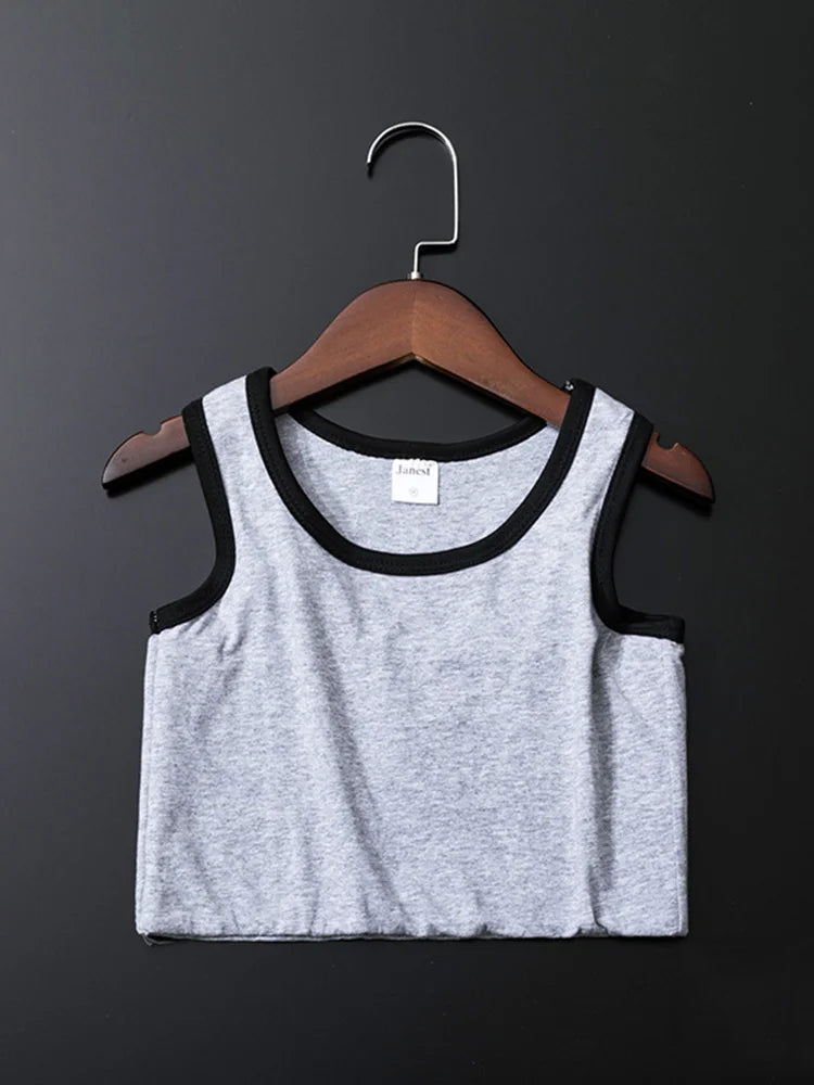 Pullover Chest Binder Shapewear with Sleeveless Design and a Cropped Underlayer Shape