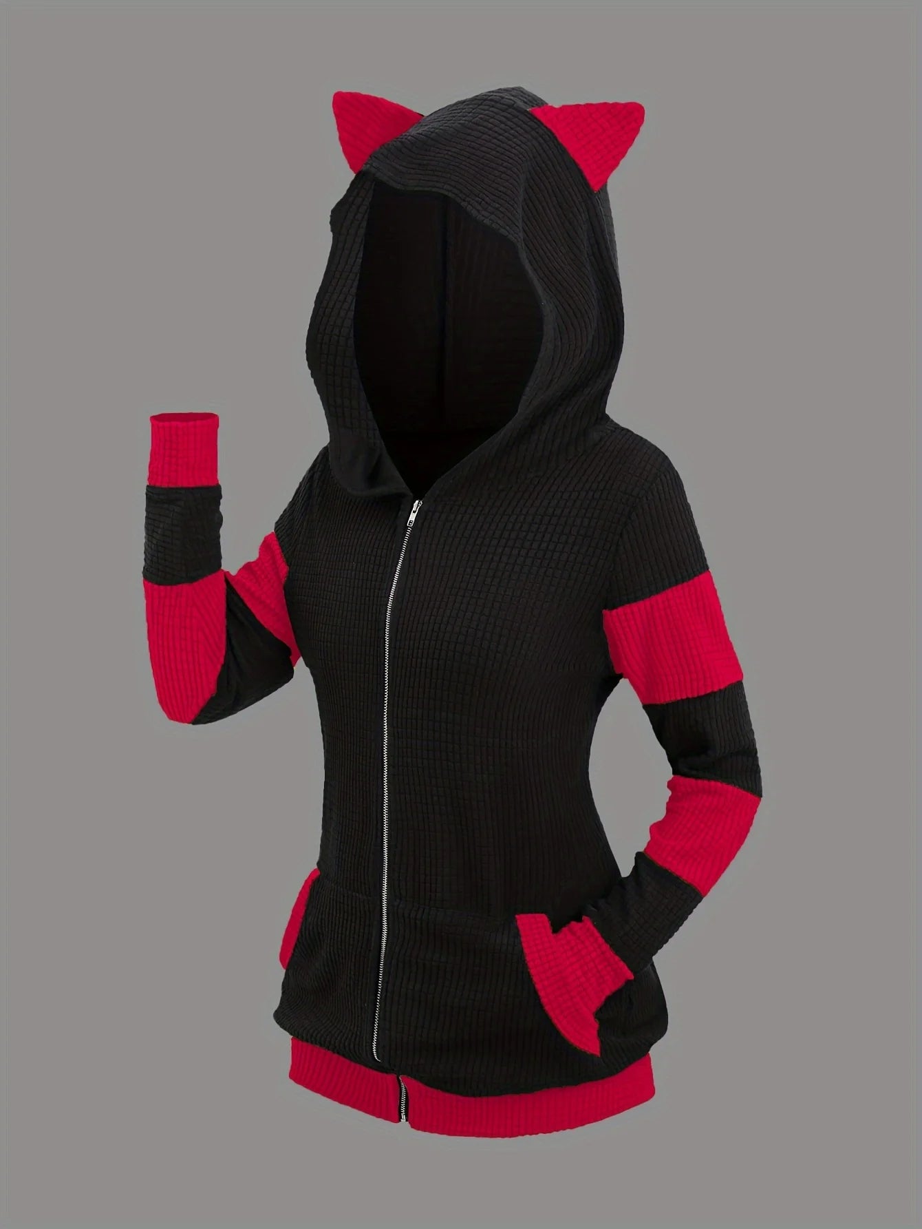 Cat Ear Long Sleeve Pullover Casual Hoodie for Layering