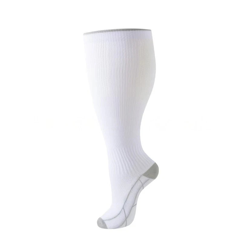 Plus Size Knee High Compression Socks with Pattern Options