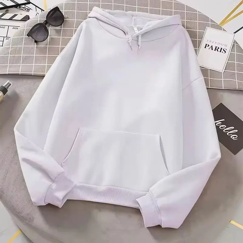 Long Sleeve Casual Hooded Sweatshirt with Relaxed Streetwear Styling