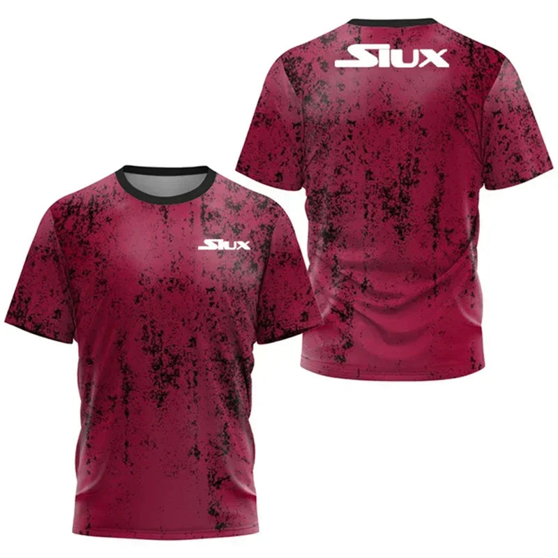 Geometric Court Sports Short Sleeve T-shirt For Sports Outfits
