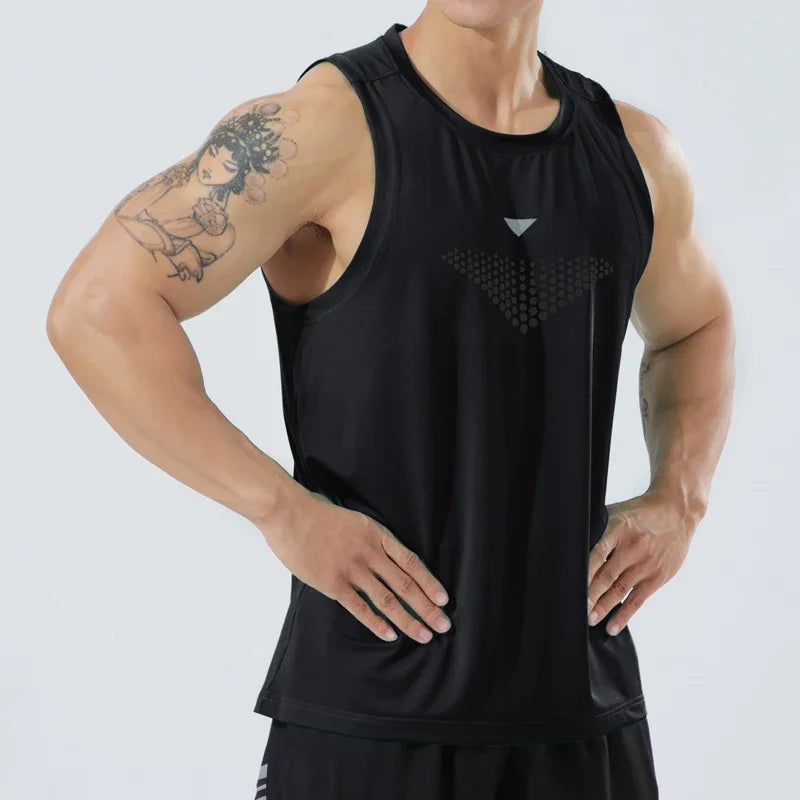 Sleeveless Crew Neck Racerback Running Training Tank Top