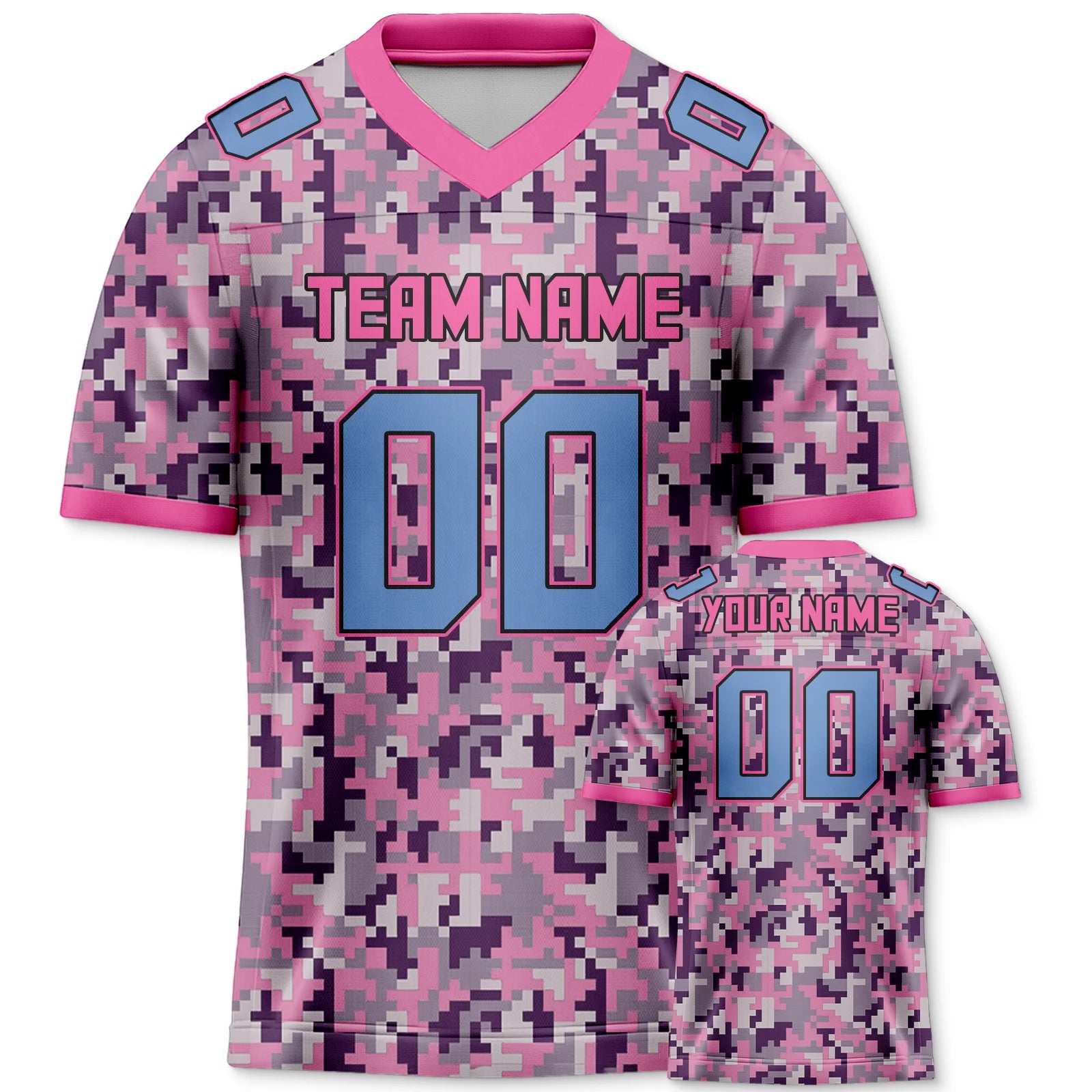 American Football Graphic Short Sleeve Sports Jersey with Number Print