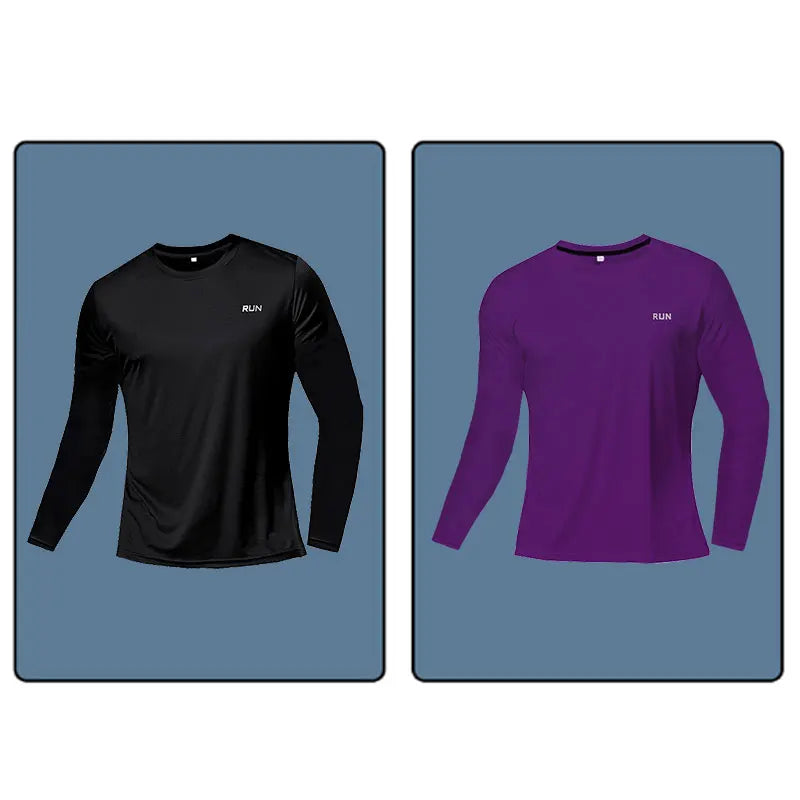 Men's Raglan Long Sleeve Crew Neck T-shirt For Workout Outfits