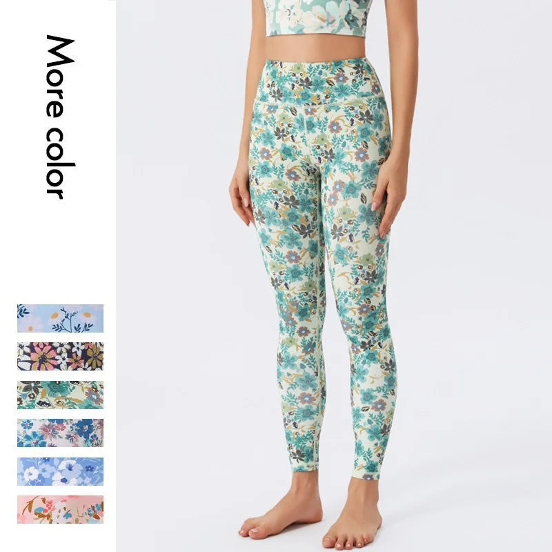 Women's Printed High-Waist Workout Leggings