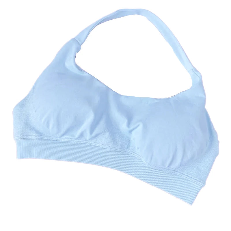 Women's Ruched Halter Neck Sports Bra