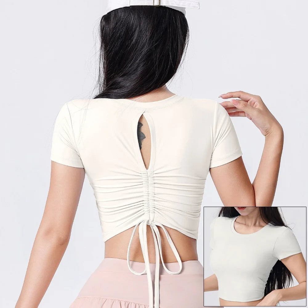 Women's Cross-Back Long-Sleeve Workout Top