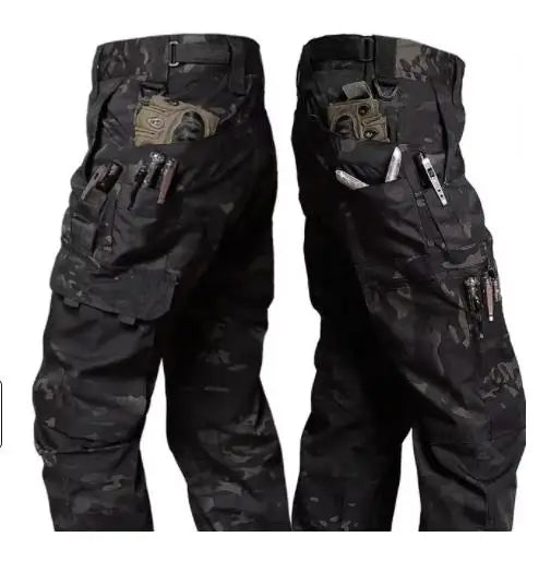 Men's Multi Pocket Zip Fly Casual Cargo Pants