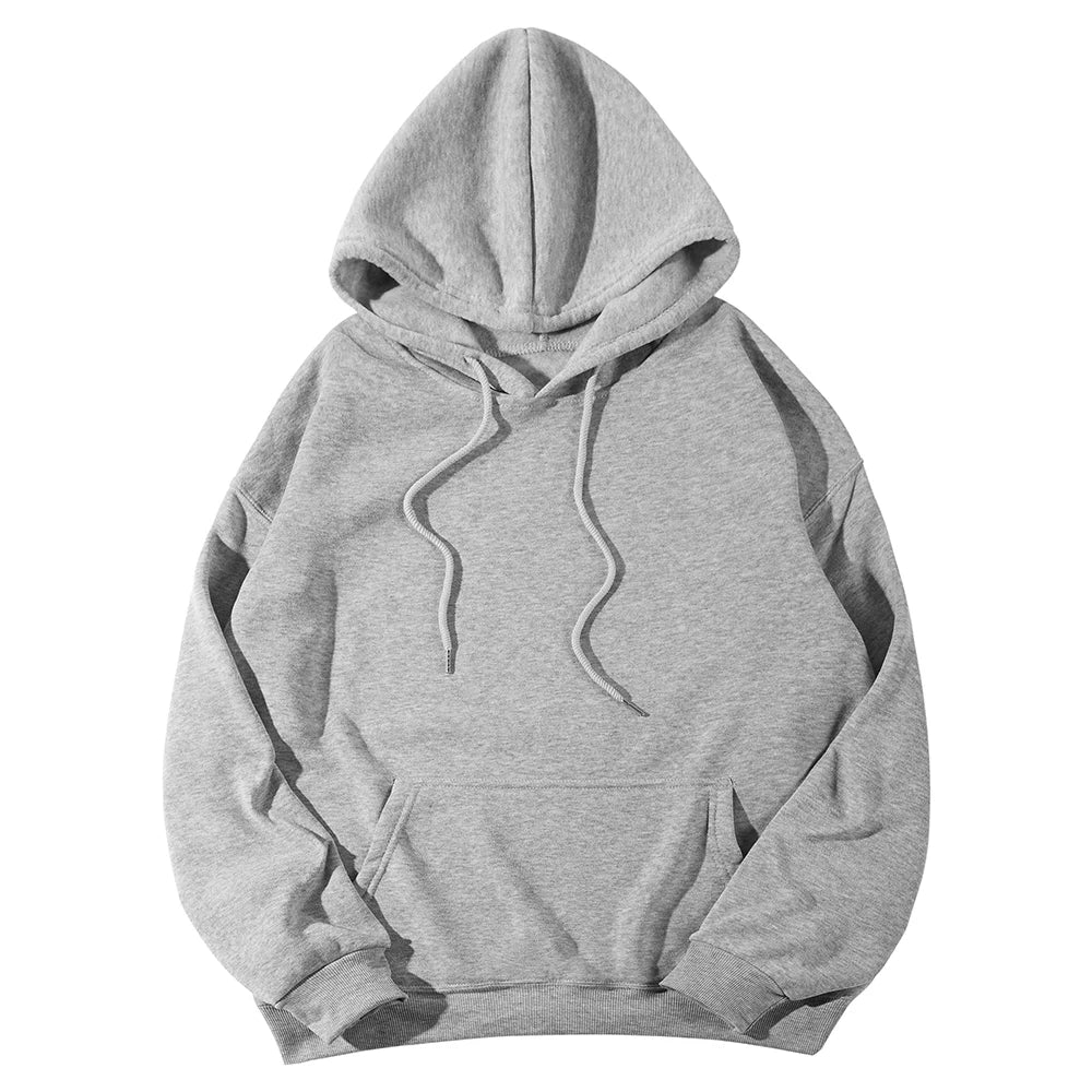 Long Sleeve Casual Hooded Sweatshirt with Relaxed Streetwear Styling