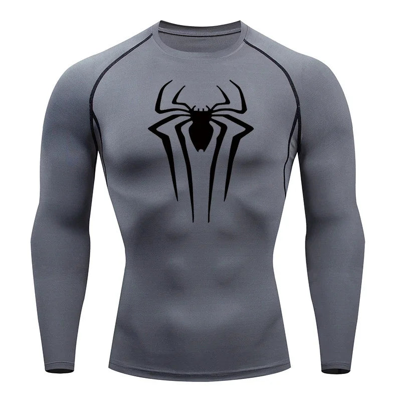 Fitted Crew Neck Long Sleeve Compression T Shirt