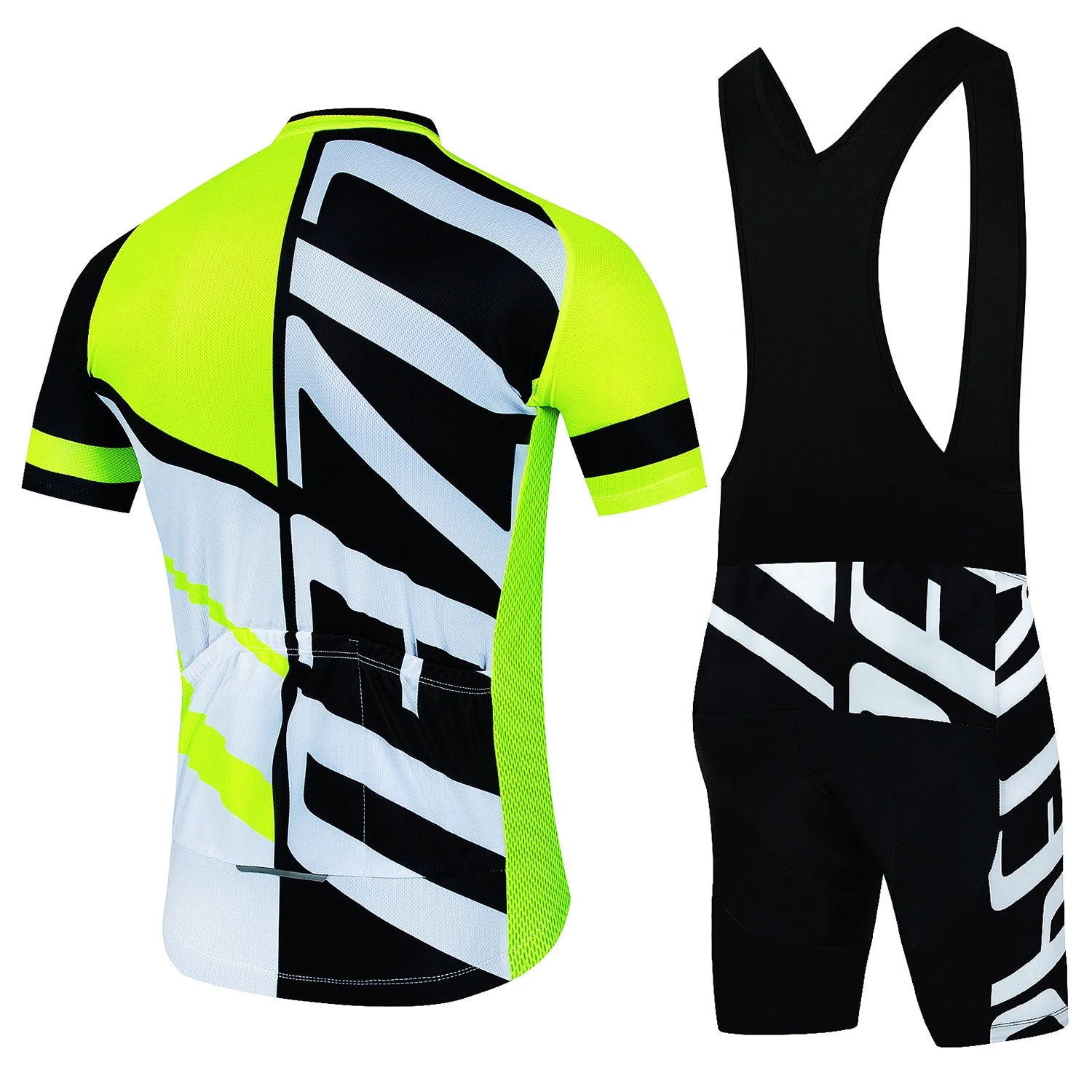 Men's Summer Cycling Jersey and Bottom Set with Zip-Front Top Styles
