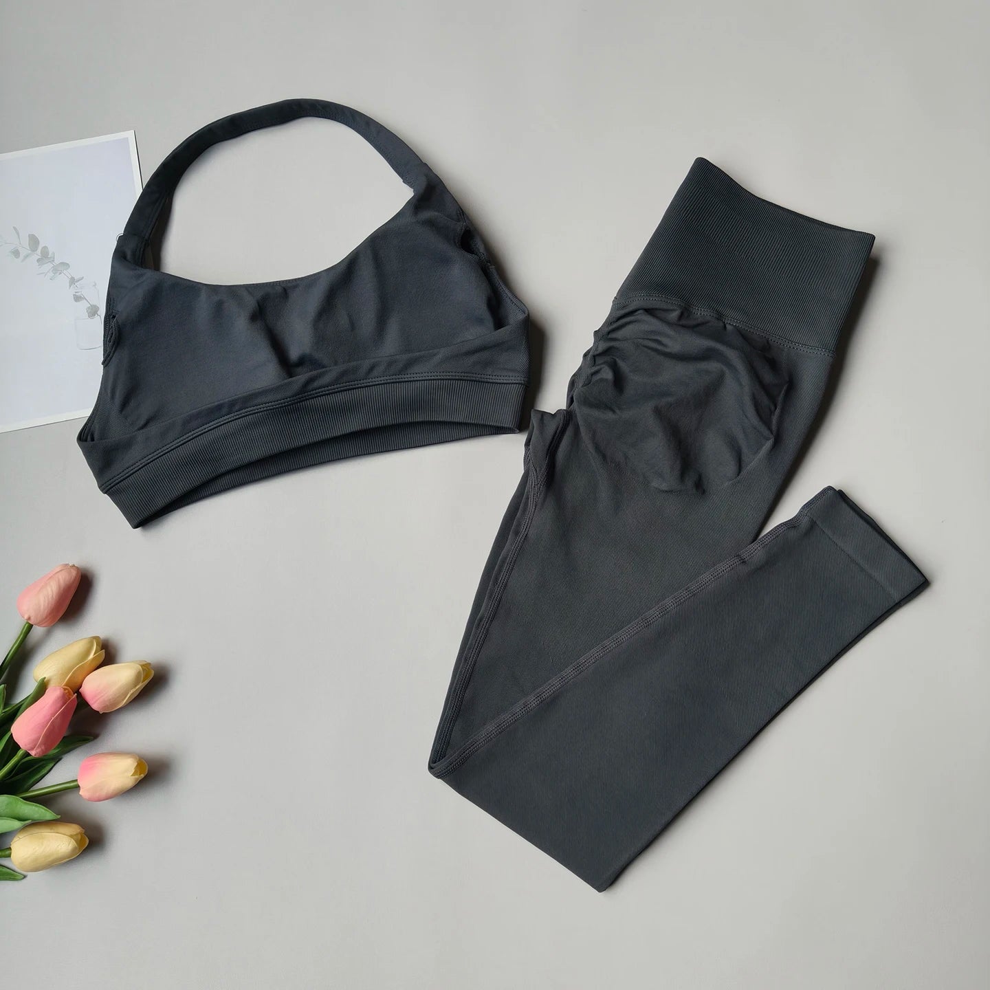 Women's Halter Bra And Leggings Yoga Set For Workout Outfits