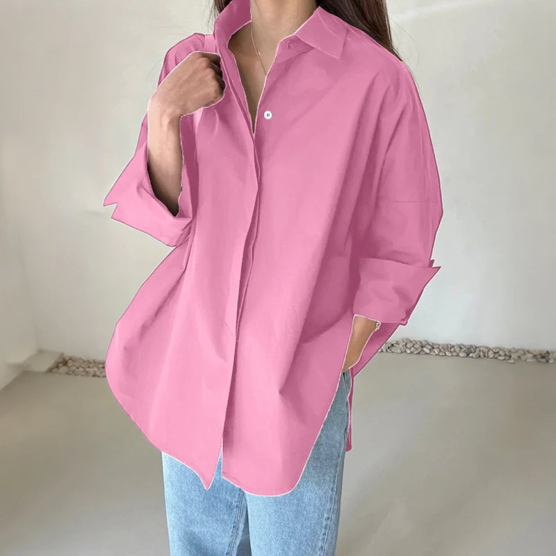 Women's Collared Long Sleeve Shirt