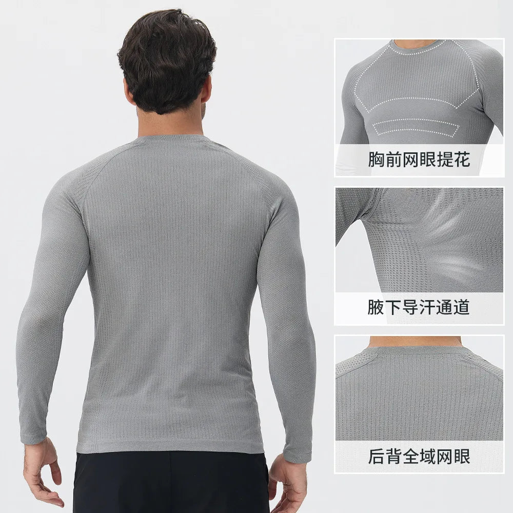 Crew Neck Long Sleeve Running Sports T Shirt Top