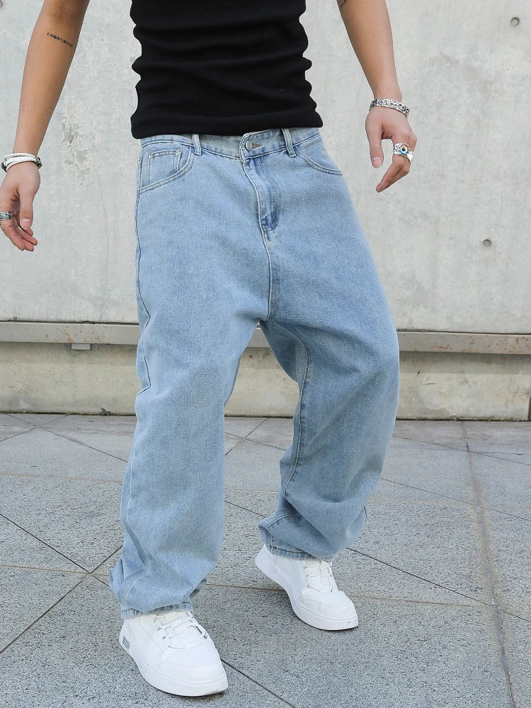 Men's Wide Leg Denim Jeans for Casual Everyday Wear