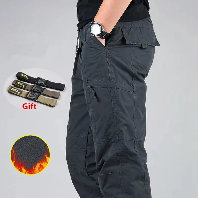 Men's Multi Pocket Zip Fly Casual Cargo Pants