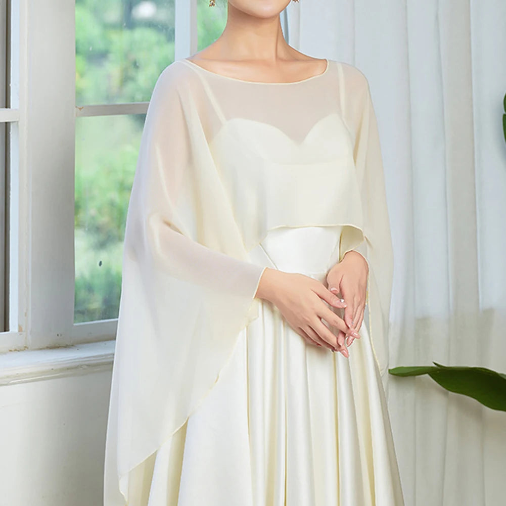 Sheer Flowing Drape Cape for Layering over Outfits