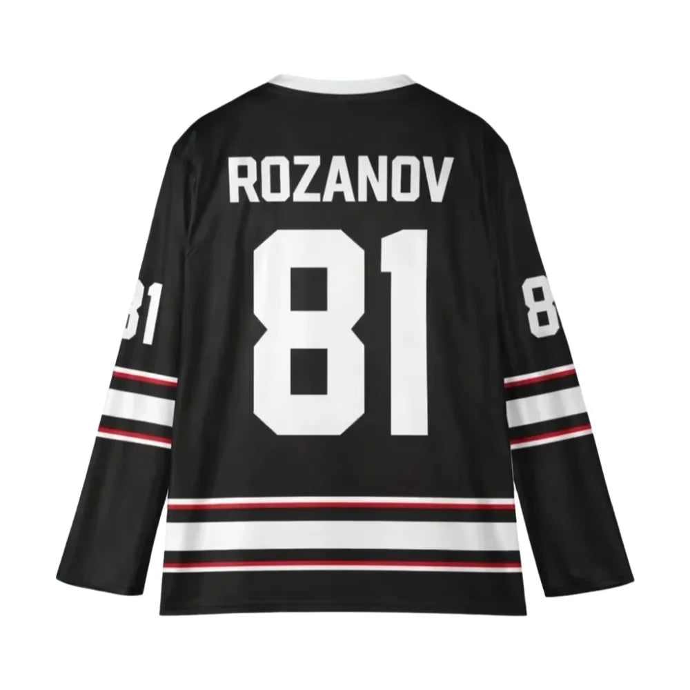 Rivalry Player Number Graphic Long Sleeve Jersey For Sports Outfits