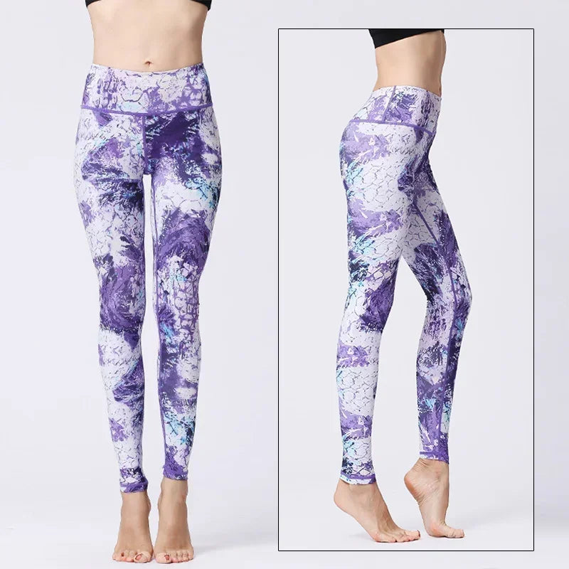 Women's Printed High-Waist Workout Leggings