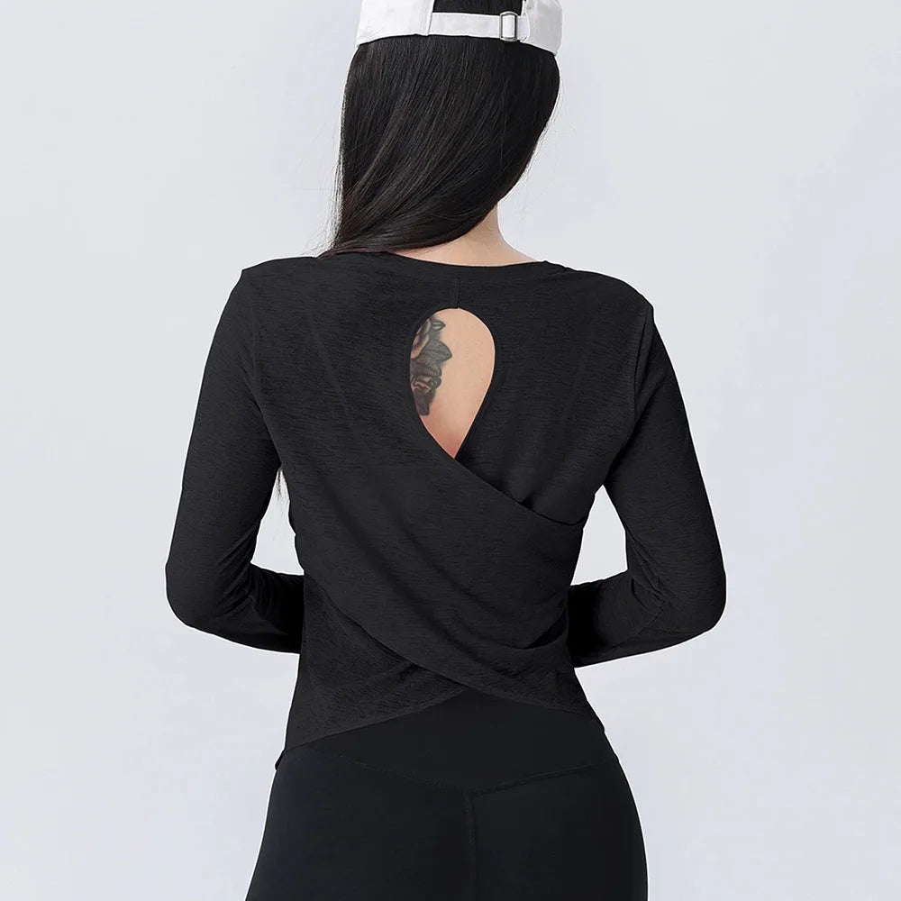 Women's Long-Sleeve Loose-Fit Workout Top