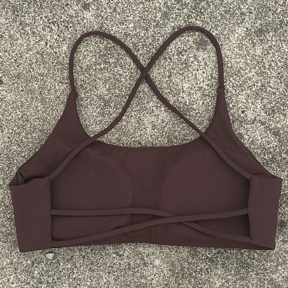 Women's Thin Strap Cross Back Sports Bra
