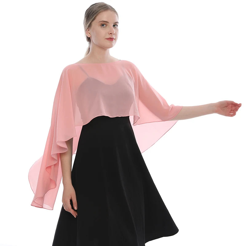 Sheer Long Draped Wrap Scarf for Layering over Outfits