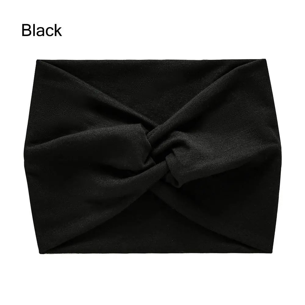 Wide Twist Front Fabric Headband in Solid and Printed Styles
