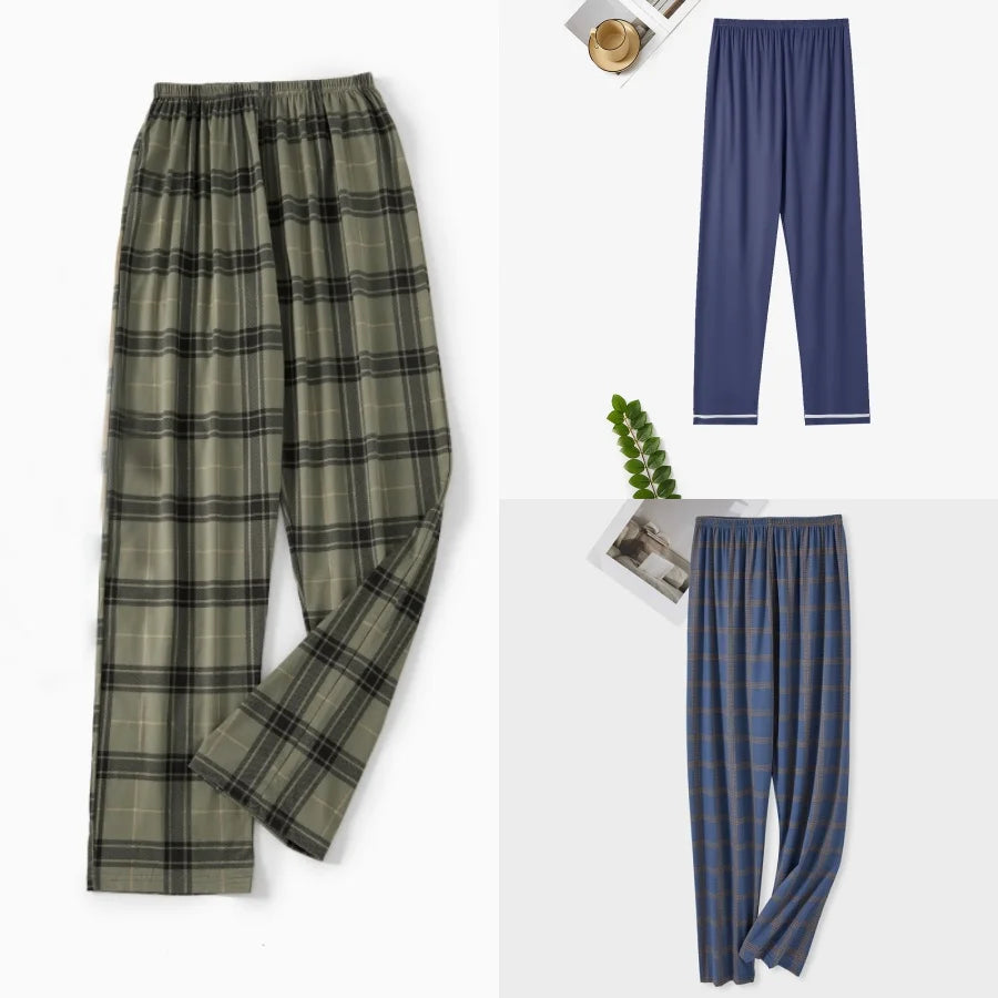 Men's Printed Elastic Waist Straight Leg Lounge Pajama Pants