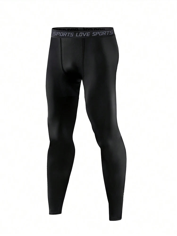 Men's Fitted Training Leggings for Gym and Running