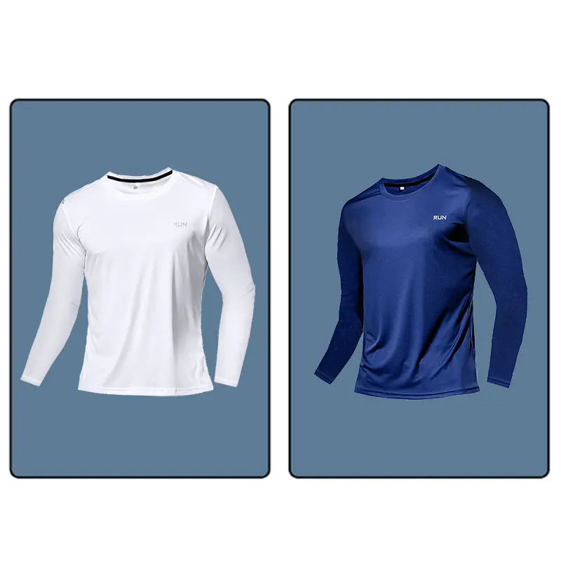 Men's Raglan Long Sleeve Crew Neck T-shirt For Workout Outfits