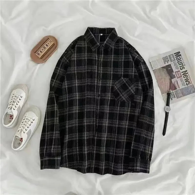 Women's Checked Collared Long Sleeve Shirt