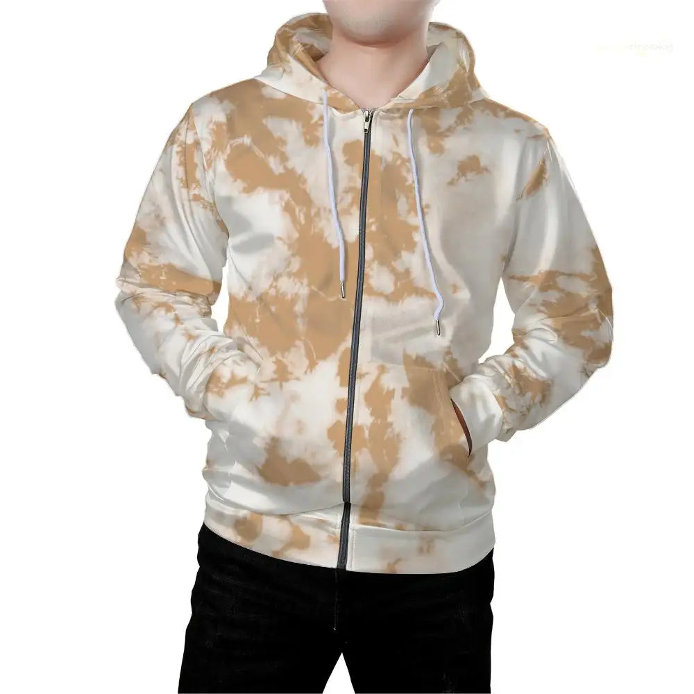 Men's Tie-Dye-Print Long-Sleeve Pullover Hoodie