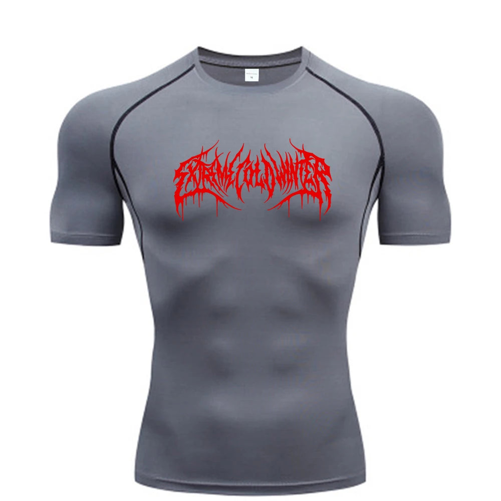 Fitted Crew Neck Short Sleeve Compression T Shirt