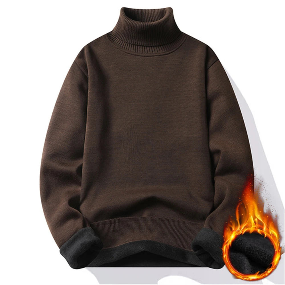 Men's Turtleneck Long Sleeve Knit Sweater