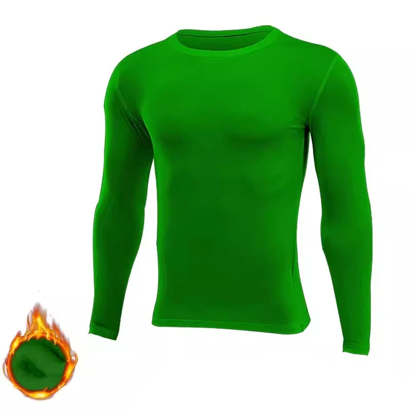 Fitted Crew Neck Long Sleeve Compression T Shirt