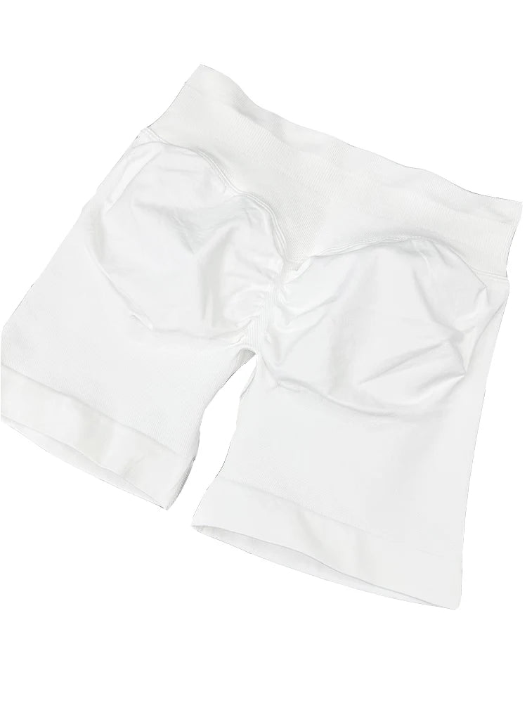 Women's Scrunch Back Nylon Blend Shorts for Yoga and Gym Training