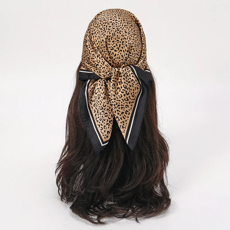 Floral Print Square Scarf for Head and Neck Styling
