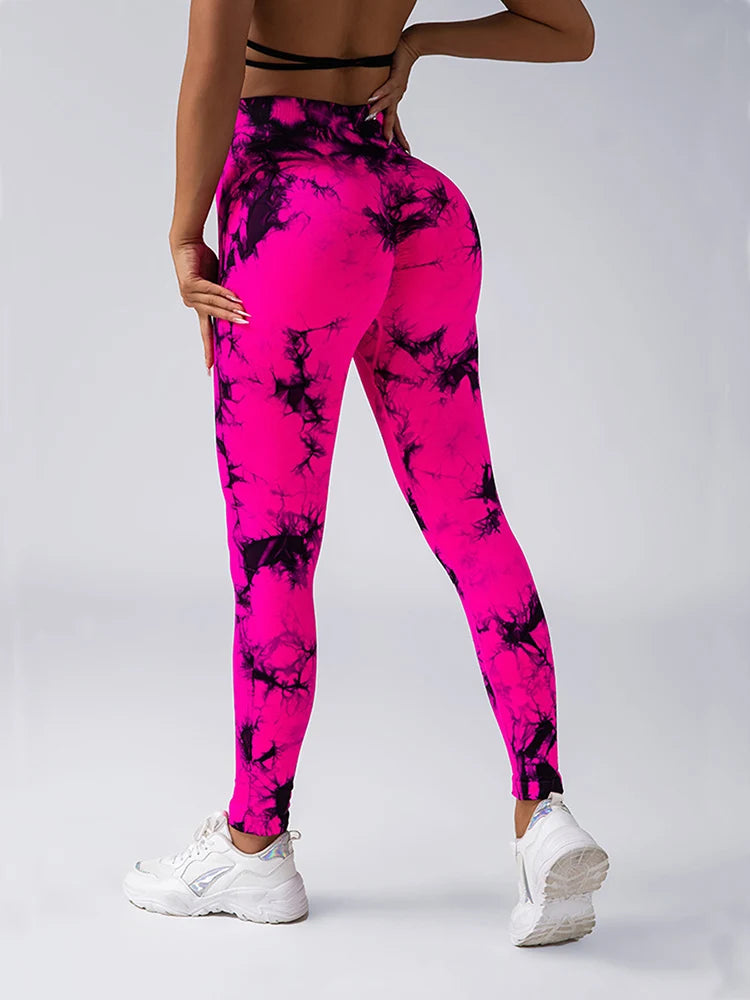Women's Tie Dye Full Length Leggings For Workout Outfits