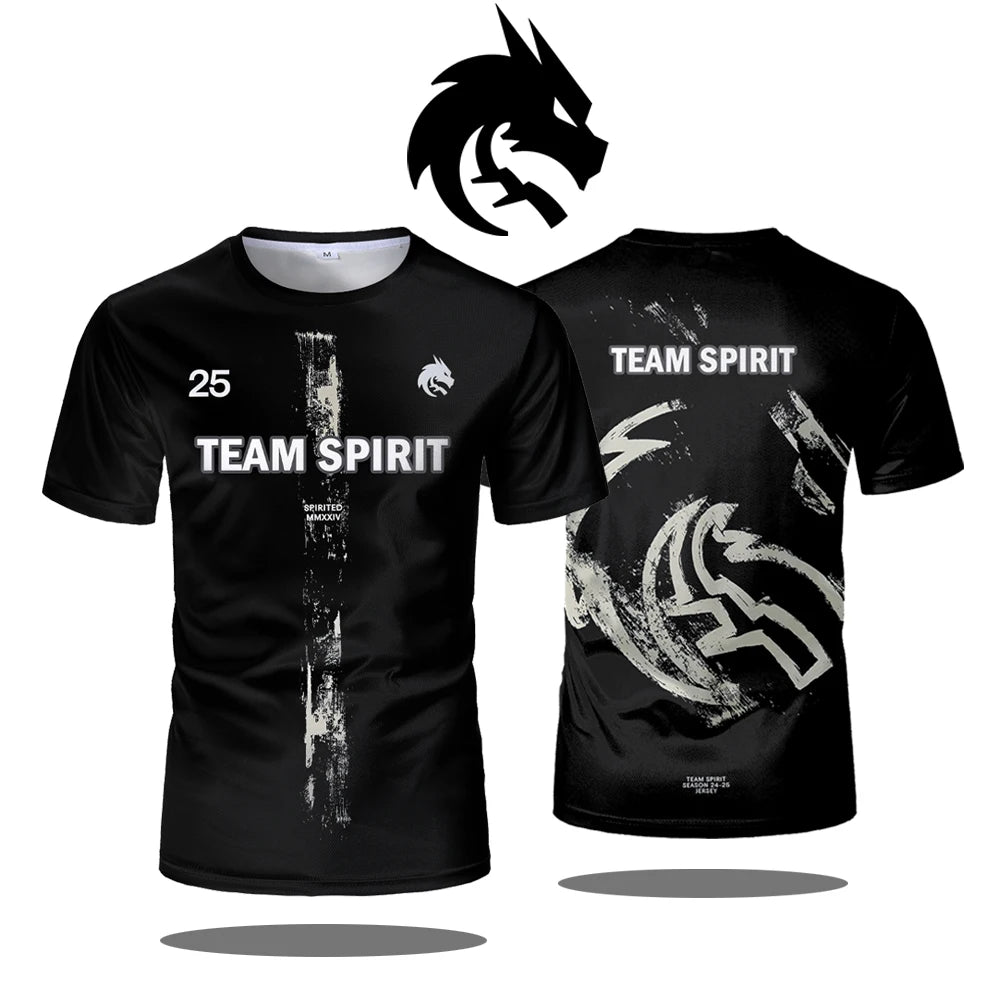 Team Spirit Esports Short Sleeve T-shirt For Sports Outfits