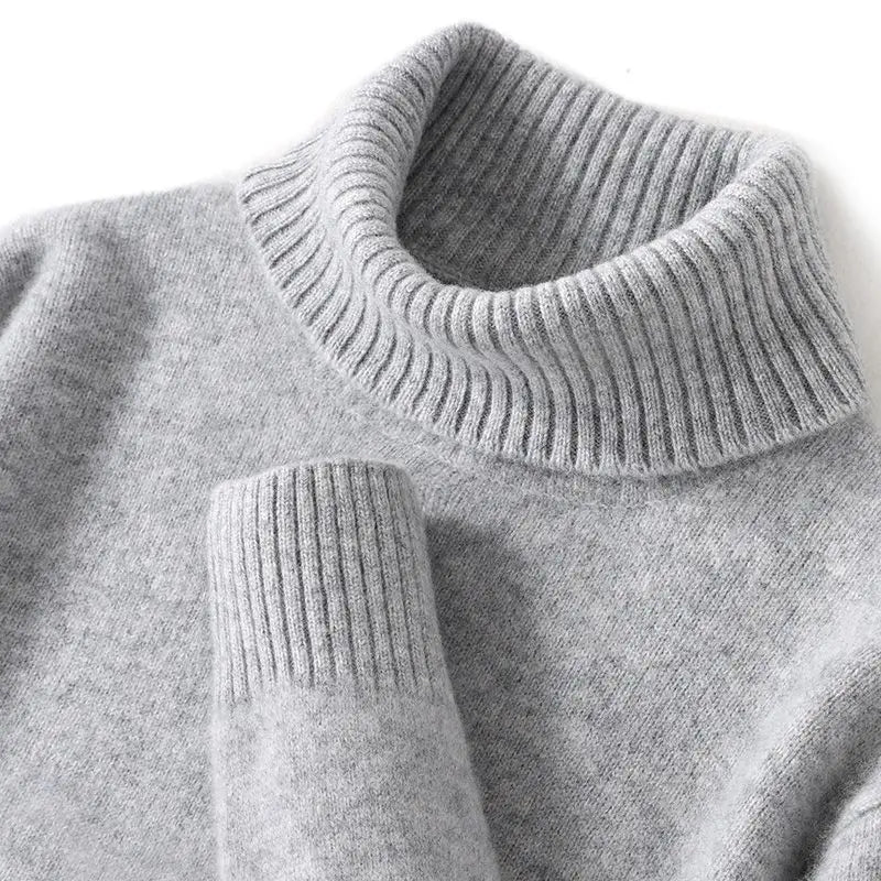 Men's Turtleneck Long Sleeve Knit Sweater