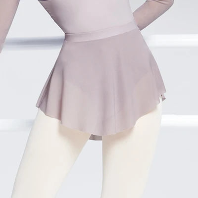 Women's Short Ballet Skirt with Side Split and Mesh Fabric Design