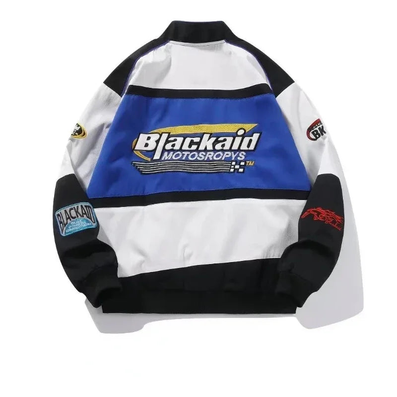 Color Block Long Sleeve Casual Streetwear Racing Style Jacket