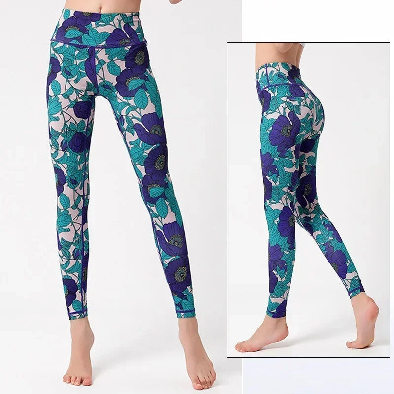 Women's Printed High-Waist Workout Leggings