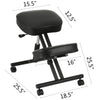 Ergonomic Kneeling Chair Stool W/ Thick Cushion Home Office Chair Improving Body Posture Rocking Wood Knee Computer Chair