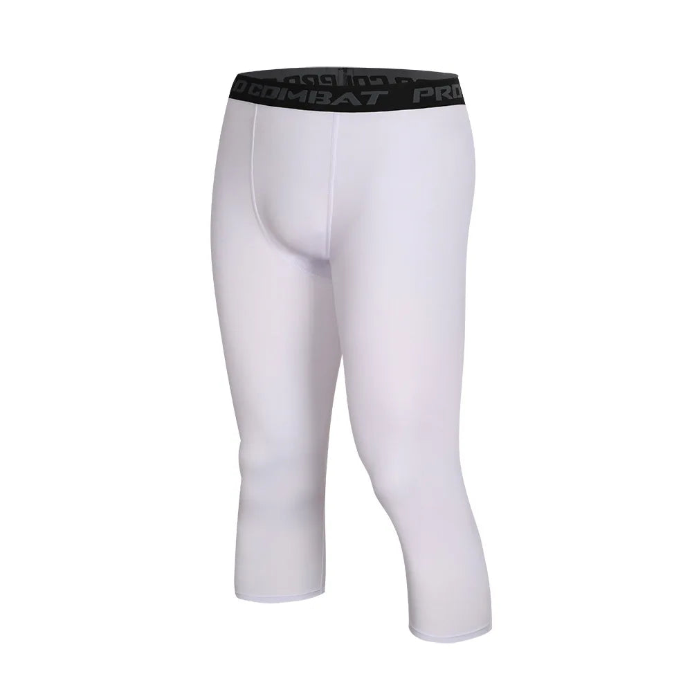 Men's Cropped Fitted Training Leggings For Everyday Wear