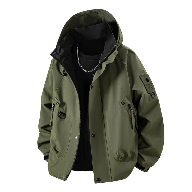 Unisex Waterproof Polyester Hiking Jacket for Spring and Autumn