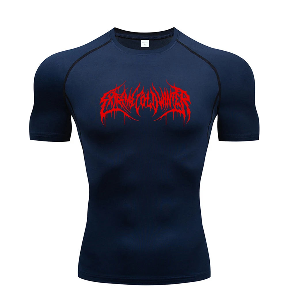 Fitted Crew Neck Short Sleeve Compression T Shirt