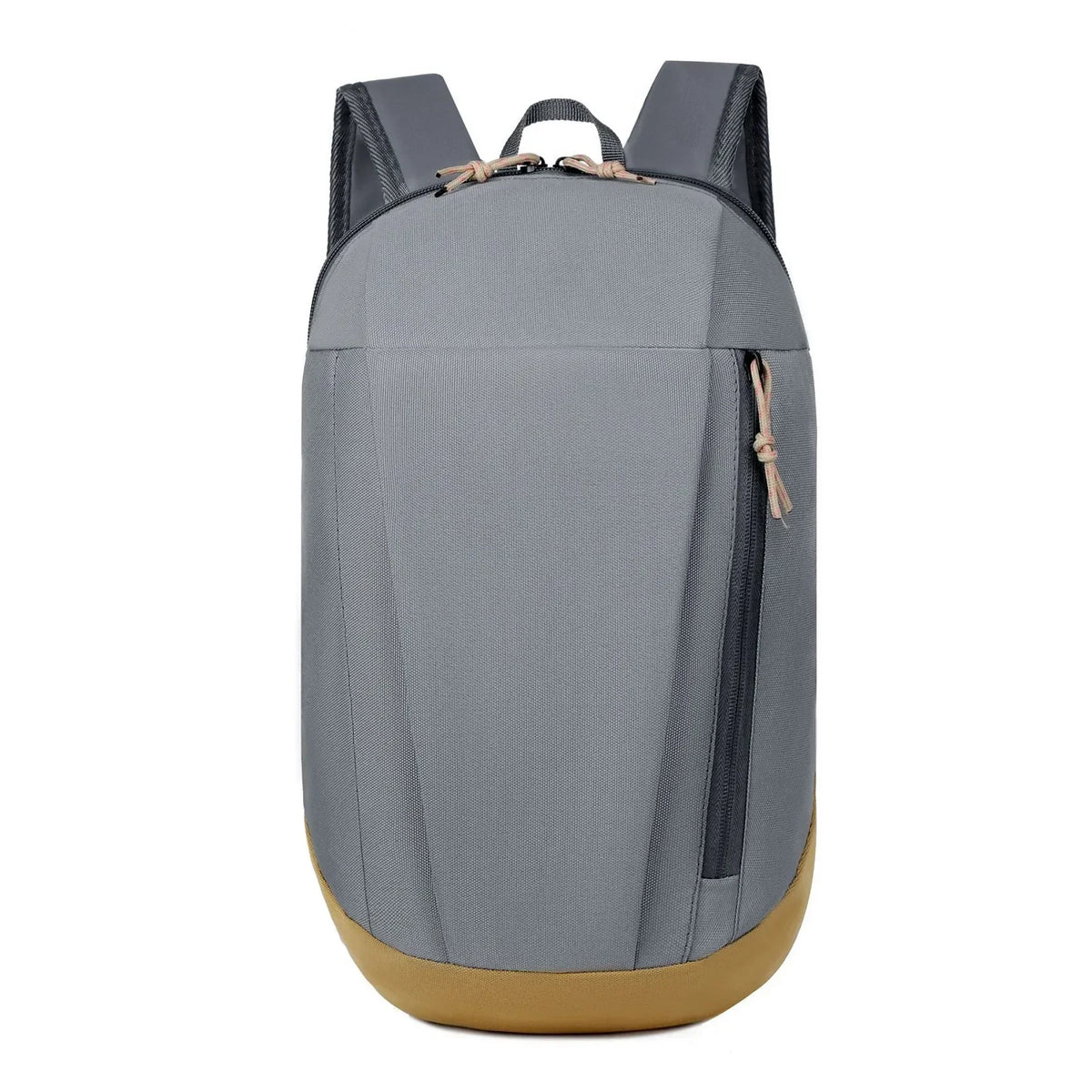 Compact Plain Backpack with Front Zipper Pocket and Twin Shoulder Straps